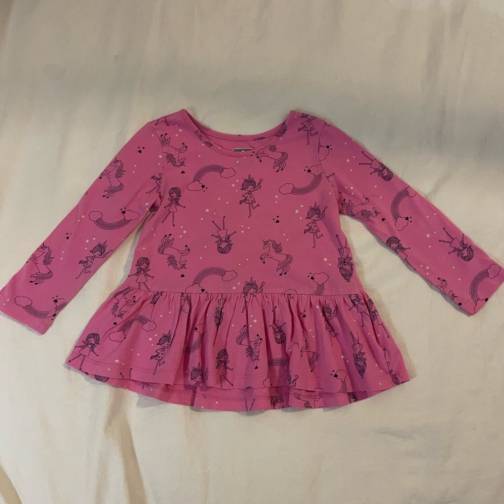 Gap Favorite play time longsleeve peplum top Size 2T